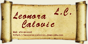 Leonora Ćalović vizit kartica